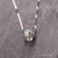Aurora Cube Đường Mặt Dây Chuyền Vòng Cổ Áo Pha Lê Khối Xương Đòn Dây Chuyền Thời Trang Đơn Giản Niche Thiết Kế Vòng Cổ Nữ