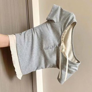 Áo croptop babytee cộc tay phối bèo buộc dây nơ, cổ tròn dễ mặc dành cho nữ. MẪU MỚI