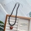 Mặt dây chuyền trái tim NICOLOO, Dây chuyền đính cườm thủy tinh màu kẹo Acrylic, Vòng cổ Choker thẩm mỹ mùa xuân dễ thương dành cho nữ Cô gái