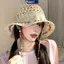 Mũ nữ mùa hè hạt gỗ rỗng lớn, phong cách ngư dân, dễ gấp gọn chống nắng