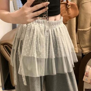 VM-Khăn Cột Quần Kiểu Dáng Balletcore Xinh Xắn, Váy Voan Ngắn Phụ Kiện Nịt Thời Trang Độc Đáo