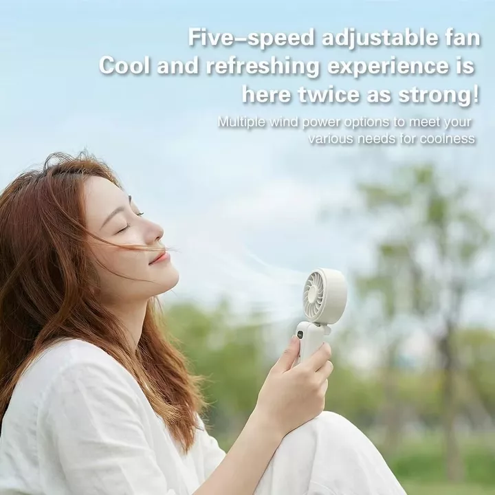 Quạt Gấp GIỚI HẠN INDEX, Quạt Im Lặng Hoạt Động Im Lặng Quạt Cầm Tay Di Động, Quạt Mini Thiết Kế Di Động 3 Tốc Độ Có Thể Điều Chỉnh USB Sạc Quạt Để Bà – 4