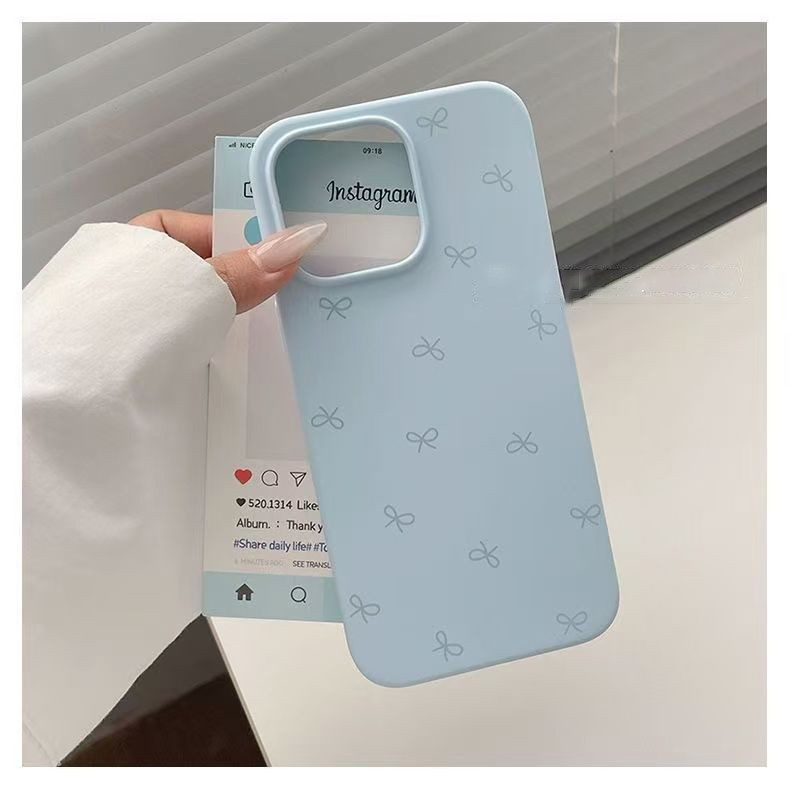 Cổ tích bow gạo nếp vỏ phù hợp với 17promax điện thoại vỏ 1615141312 dễ thương chống