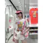 Áo thun cổ tròn unisex Oversized với họa tiết bóng bay nhiều màu, phong cách Hàn Quốc