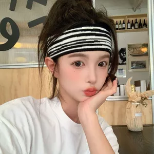 Băng đô thể thao ngựa vằn phiên bản Hàn Quốc - Thích hợp chạy bộ và tập thể dục, thấm mồ hôi hiệu quả