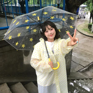 Ô Trong Suốt Trong Suốt Có Họa Tiết Ngôi Sao Dễ Thương ins Phong Cách Gấp Ô Trong Suốt Sinh Viên Ô Trong Suốt Hoạt Hình Ô Trong Suốt