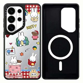 Ốp Lưng Phone Case For Cứng Gương Thỏ Lưới Từ Tính Cho Samsung Galaxy S26 25 24 23 UItra S26 25 24 23 Plus Vỏ Bảo Vệ Chống Sốc