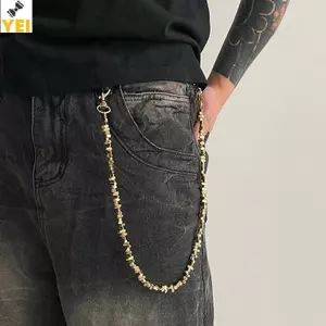 Quần Dây Xích Nam Phong Cách Punk Vintage Đính Hạt, Thoáng Mát và Goth Hip Hop - Quà Tặng Mới