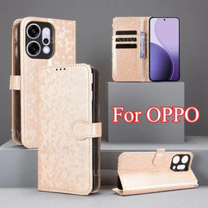 Bao Da Lật Cho OPPO Reno 14 15 Pro Max 14F 15F 5G Vỏ Điện Thoại Đứng Ví Từ Khe Cắm Thẻ Vỏ Chống Sốc Reno14 13 12 11 F 10 13F 12F CPH2737 CPH2739 CPH2743