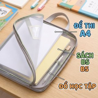 Túi đựng hồ sơ Zip lưới trong suốt Túi đựng tài liệu Dung tích lớn Nhà tổ chức trường học văn phòng bền bỉ