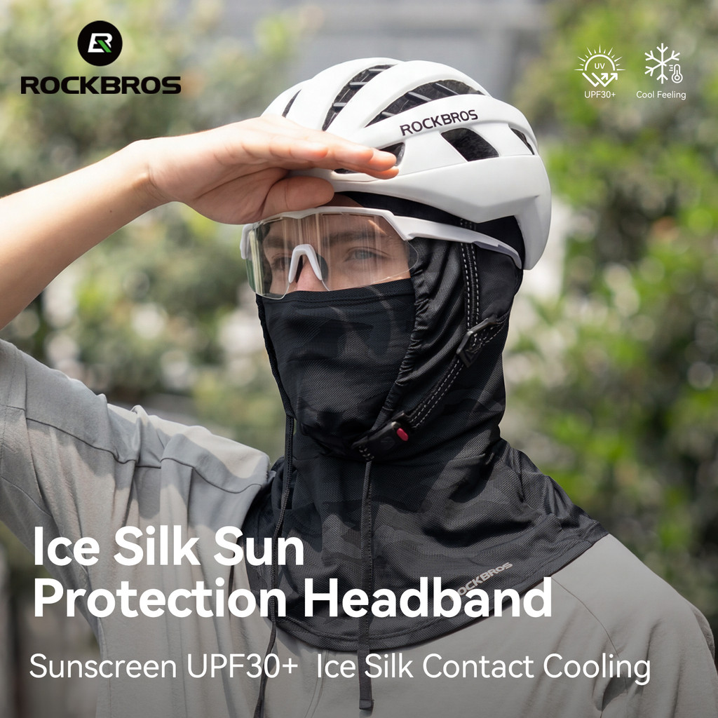 ROCKBROS Mặt nạ Ice Silk Chống Nắng Làm Mát Mùa Hè Thoáng Khí Có Mũ Che Mặt Câu Cá Đi Bộ Đường Dài Đi Xe Đạp