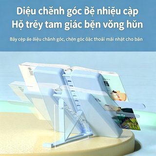 【BabyJoy】Giá đỡ sách kiêm hộp đựng bút chì,Dung lượng lớn,sự hỗ trợ vững chắc,Điều chỉnh góc độ đa dạng