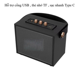 Loa Retro XM-302 Mini Vỏ Gỗ, Nghe Nhạc FM, USB, Thẻ Nhớ, Pin 1200mAh, Bass Mạnh, Decor Đẹp