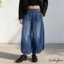 Quần jean crop ống rộng thông thường dành cho nữ có túi