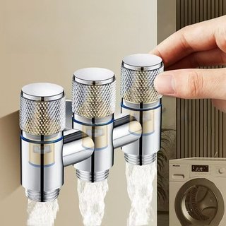 Van máy giặt ba chiều bằng thép không gỉ Vỏ đồng thau nhỏ gọn Phòng tắm giặt Ban công Tap