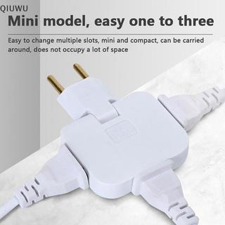 QIUWU EU Plug 1 3 Soet điện nối dài 180° Bộ chuyển đổi AC đa chức năng xoay.