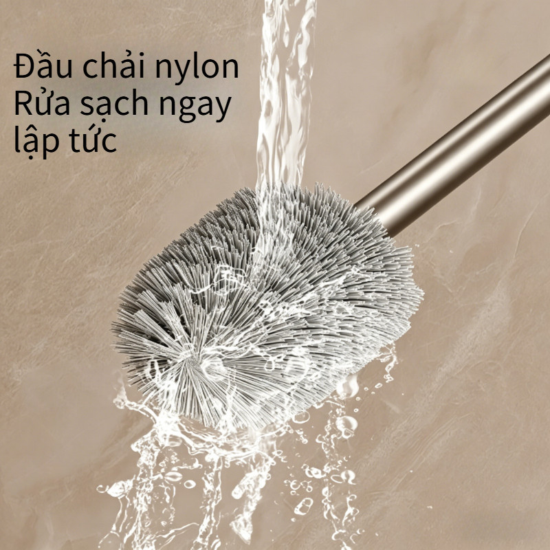 Bộ Vệ Sinh Bồn Cầu Tối Ưu - Chổi Gắn Tường Hút Chân Không, Nhôm Cao Cấp, Làm Sạch Sâu, Cho Toilet Hiện Đại