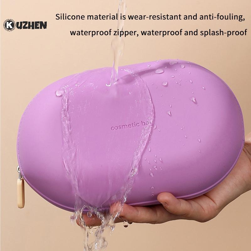KUZHEN Di Động Dung Tích Lớn Silicon Túi Đựng Mỹ Phẩm Mềm Chống Thấm Nước Túi Bảo Quản Mỹ Phẩm Chống Ẩm Túi Rửa Cho Gia Đình Du Lịch HOT