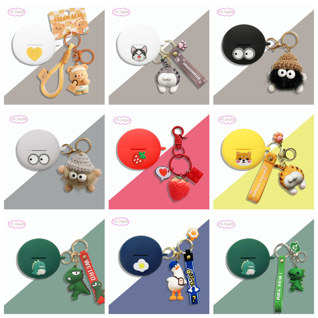 Dành Cho Oppo Enco Clip 2 Vỏ Tai Nghe Hoạt Hình Dễ Thương Vỏ Silicon Bảo Vệ Vỏ Mềm Vỏ Tai Nghe Tay Chống Trầy Xước Vỏ Bảo Vệ Có Mặt Dây Chuyền