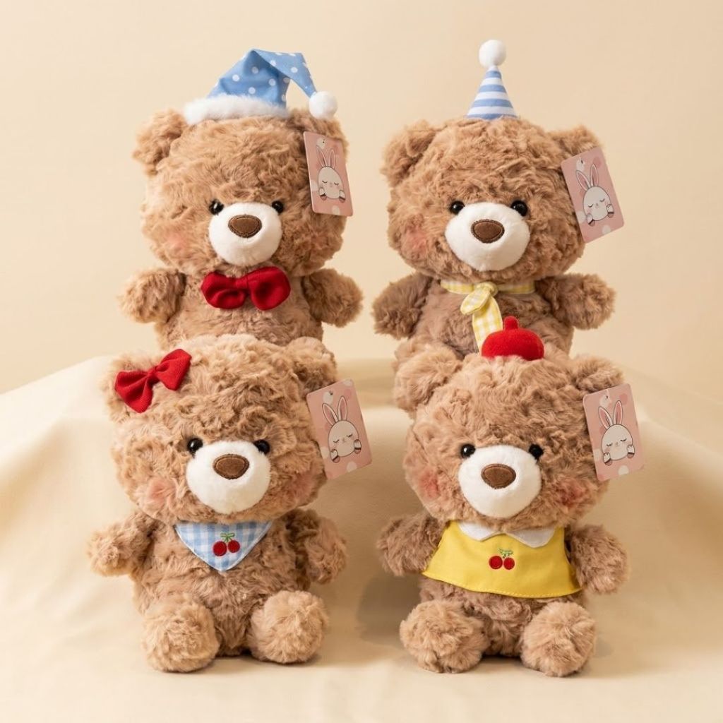 Gấu Bông Hình Con Vật Mini Nhiều Mẫu Đáng Yêu, Thú Nhồi Bông Động Vật 23-25Cm Làm Quà Tặng,Decor