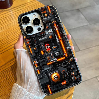 Ốp Điện Thoại Cơ Khí Tương Thích Cao Cấp iPhone 7Plus 16Pro Chống Mài Mòn 14Plus 13Pro 15ProMax 12ProMax Hợp Thời Trang 11 XSMAX 17PROMAX Vỏ Bảo Vệ Chống Sốc Chống Sốc