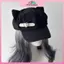 MYPANDA Tai Mèo Nữ Bông Tai Kẹp Gothic Gothic Gothic Gothic Gothic Beret Y2K Bé Gái Steampunk Punk Dây Kéo Mũ Chống Nắng Handmade.