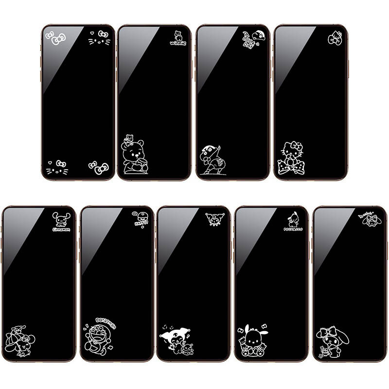 Bảo Vệ Màn Hình Cho iPhone 17 16 15 14 13 Pro max plus Bảo Vệ Toàn Diện Kính Cường Lực Hoạt Hình 6D Shadow 15Pro 15Promax 15Plus 16Pro 16Promax 16Plus 17Pro 17Promax