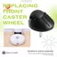 Bánh xe đa năng forLydsto R1 / R1 PRO / S1 / S1 PRO / W2 Bộ phận thay thế Phụ kiện chân không thiết yếu