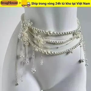 Dây Thắt Lưng SNUGHOUSE, Thắt Lưng Tua Rua Retro Thanh Lịch, Thời Trang Đa Năng Nhiều Lớp Trang Sức Quần Áo Phụ Kiện Trang Trí Eo Nữ