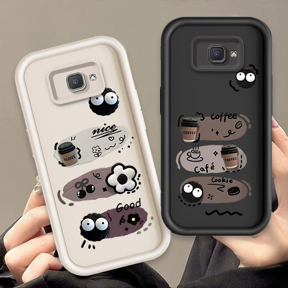 Ốp Lưng Cho Samsung J7 Prime Hoạt Hình Silicone Bé Gái Mềm Vỏ Điện Thoại TPU Đen Bóng Than Thiên Thần Mắt Chống Sốc Mặt Sau