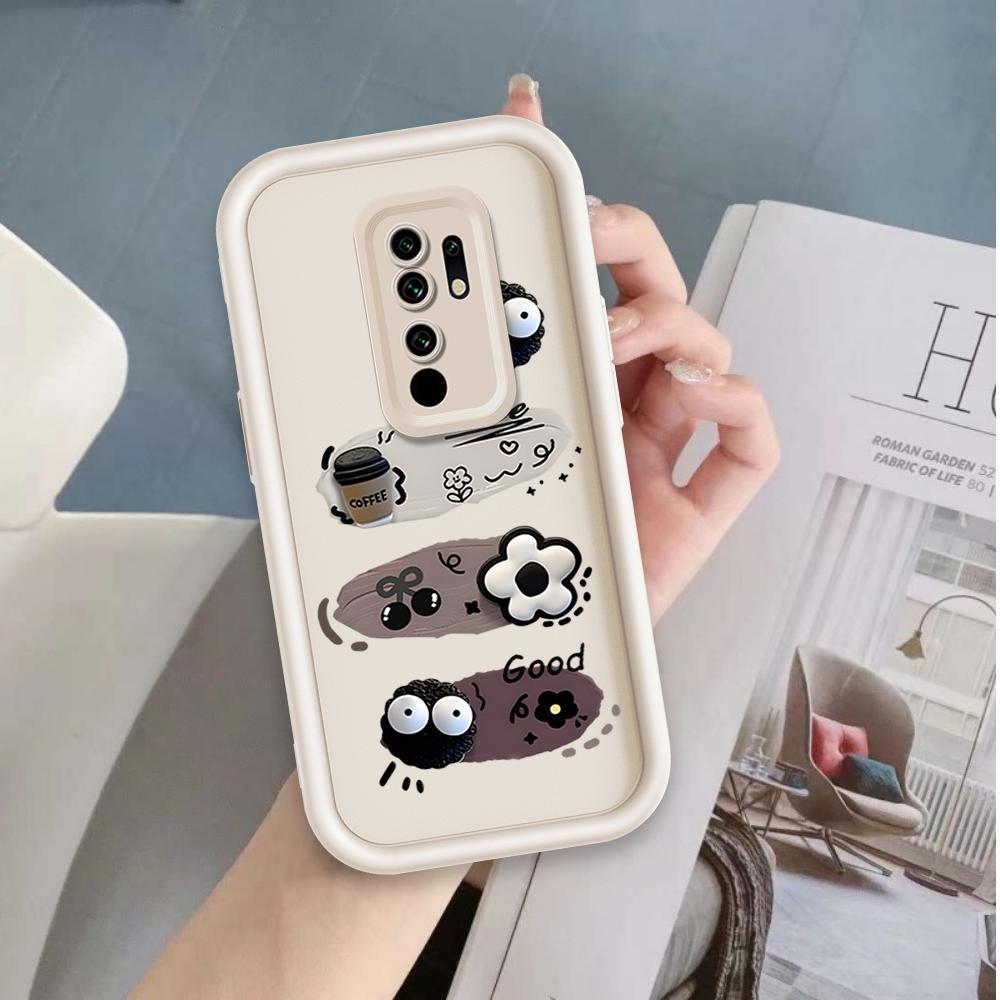 Ốp Lưng Cho Redmi Note 8 Pro Hoạt Hình Silicon Mềm Ốp lưng TPU Đen Bóng Than Mắt Thiên Thần Ốp Lưng Chống Sốc