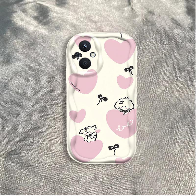 Thích Hợp Cho Reno 7Z 5G / Reno 8Z 5G 3D Mềm TPU Nơ Tình Yêu Vỏ Điện Thoại Chống Sốc