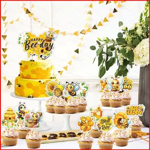 ST2 Bee Chủ Đề Trang Trí Tiệc Phông Nền Bánh topper Sắp Xếp Chống Đỡ Tiếp Liệu TS2
