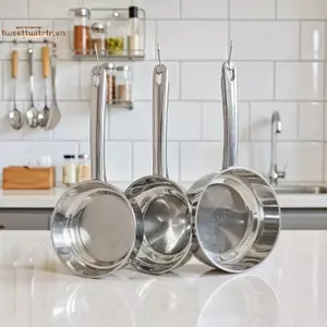TRTR Muỗng Nước Inox Đa Năng Treo Súp Ladle Tay Cầm Bằng Gỗ Dung Tích Lớn Thìa Nước Nấu Ăn Nhà Bếp VN