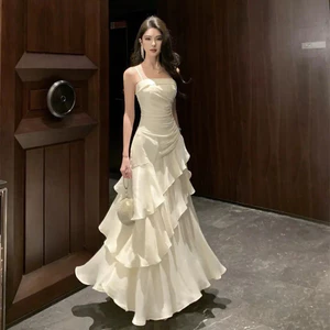 Đầm nữ VN, Đầm mùa hè, Hàng mới về, Tay nghề tinh tế, Slim-fit, Thiết kế xếp ly quyến rũ, Váy dài, Váy trang trọng, Váy thường ngày