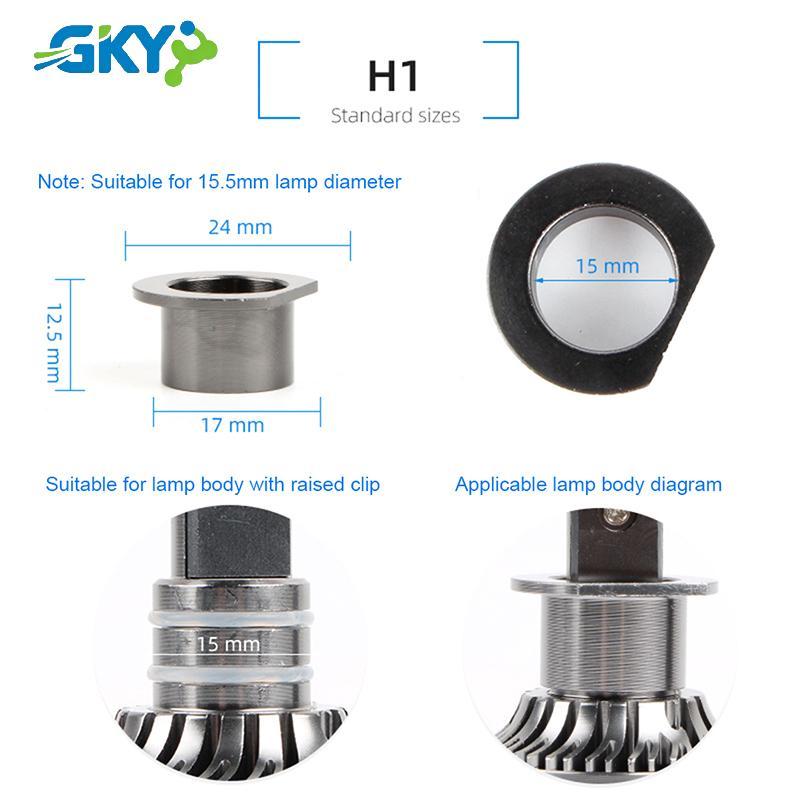 GKY Cho V7-9005 / 9006 / 9012 / H11 / H7 / H4 / H3 / H1 Đầu Giữ Đèn Kẹp Đèn LED Ô Tô Đế Bóng Đèn Bộ Chuyển Đổi Giá Đỡ GKY