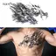 AqToCna Lớn Ngực Eo Vai Ba Chống Thấm Nước Tạm Thời Hình Xăm Stier Chéo Lông Cánh Gai Giả Tatoo Underboob Body Art AqToCna