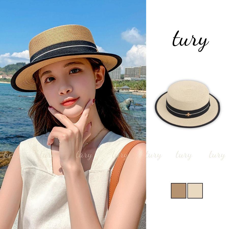 Nón Cói Nữ - Tury - Mũ Cói Vành Ngắn Tiểu Thư Form Đứng - NC043