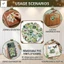 Bộ 50 Miếng Dán Xanh Vintage Có Thể Tháo Rời Cho Nhật Ký Trang Trí Hành Lý Chống Thấm Nước Vinyl PVC Chống Dầu