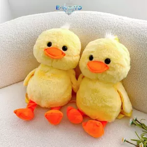 E-WOITD 33cm Nhỏ Vàng Du Hoạt Hình Sang Trọng Bapa Kawaii Thú Nhồi Bông Du Túi Hoạt Hình Dễ Thương Mềm Schoolbag Bé Gái Trẻ Em Quà Tặng E-WOITD