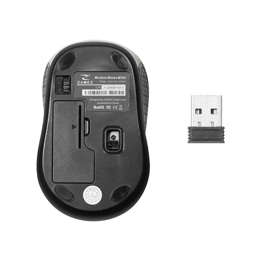Chuột không dây Zadez M-325B đen - Hàng chính hãng