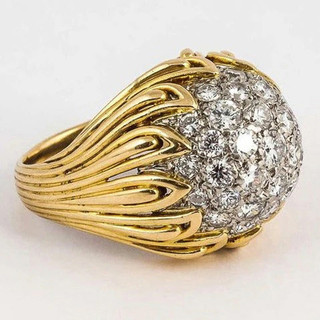Nhẫn Zircon phóng đại phong cách mới của Mỹ dành cho nữ