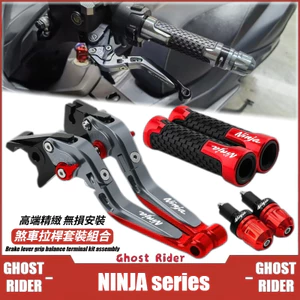 CHO KAWASAKI NINJA 125 250 300 400 500 650 1000 Xe Máy Đòn Bẩy Phanh Tay Cầm Thanh Cuối Bộ Gấp Có Thể Điều Chỉnh CNC Nhôm Nâng Cấp Bộ