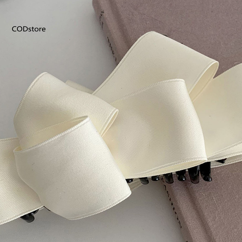 KDCOD * Kẹp Móng Vuốt Tóc Satin Hàn Quốc Kẹp Tóc Nữ Chống Trơn Trượt Móng Vuốt Tóc Chắc Chắn Với Thiết Kế Nơ 3d Kết Cấu Satin Đuôi Ngựa Giá Đỡ Đa Năng Cho An Toàn Cho Đông Nam