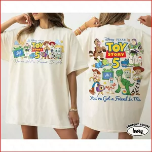 YB1 2026 Câu Chuyện Đồ Chơi 5 Áo Thun cotton Dày Woody Lenny Mr Spell Tee Youve Got A Friend In Me Áo Sơ Mi BY1