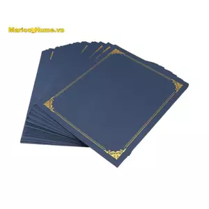 Hộp đựng giấy chứng nhận 25 mảnh, Hộp đựng giấy chứng nhận có giấy viền lá vàng cho kích thước chữ 8,5x11 Inch