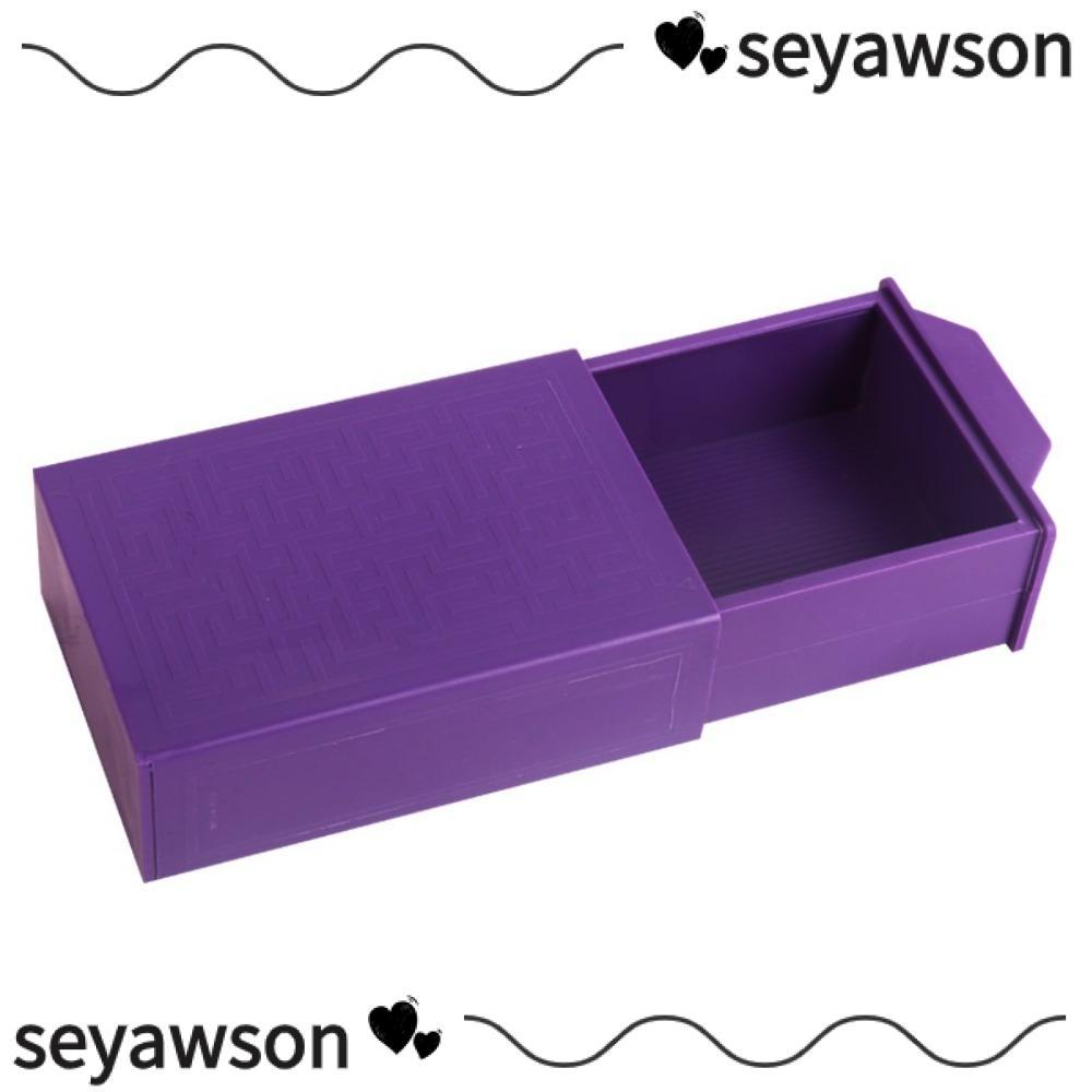 Hộp ma thuật SEYAWSON, Magic Purple Trick Performance Magic Biến mất Hộp, Trình diễn ma thuật bằng nhựa sáng tạo Đạo cụ chương trình ma thuật bí ẩn cho trẻ em Thanh thiếu niên
