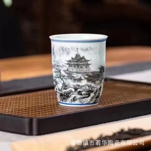 USLY Sàn Nổi Tiếng Jingdezhen Gốm Cổ Bùn Mùi Cốc Mocai Núi Nước Yanglou Thơ Master Cup Đơn Cốc Trà Bộ