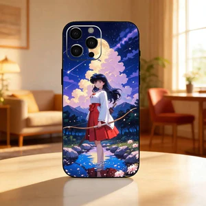 TP-2 Hot Japan Anime I-Inuyasha Ốp Lưng Điện Thoại iPhone17,16,15,14,13,12 Plus, Max Mềm Silicone Đen Cover