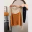Áo len dài tay hai mảnh màu cam nhiều lớp phong cách Hàn Quốc